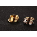 Stainless Steel Personalized Stack Gold Spinner Ring